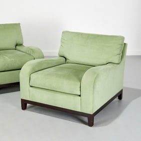 Pair Christian Liaigre for Holly Hunt club chairs