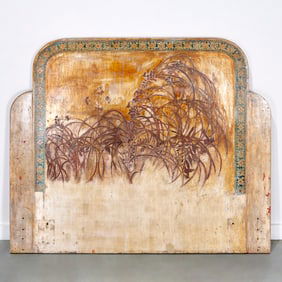 Max Kuehne silvered and lacquered headboard