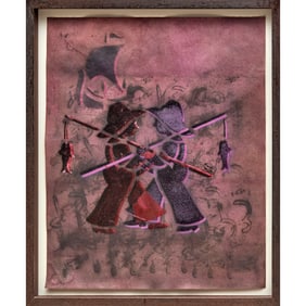 Philip Taaffe, mixed media on paper, 1965