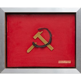 Marcel Marien, mixed media on felt, 1972