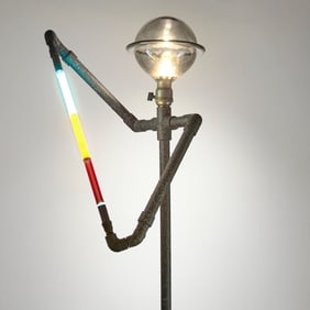 Harry Anderson, blown glass floor lamp, 1987