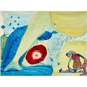 Elliott Green, large acrylic on canvas, 1990