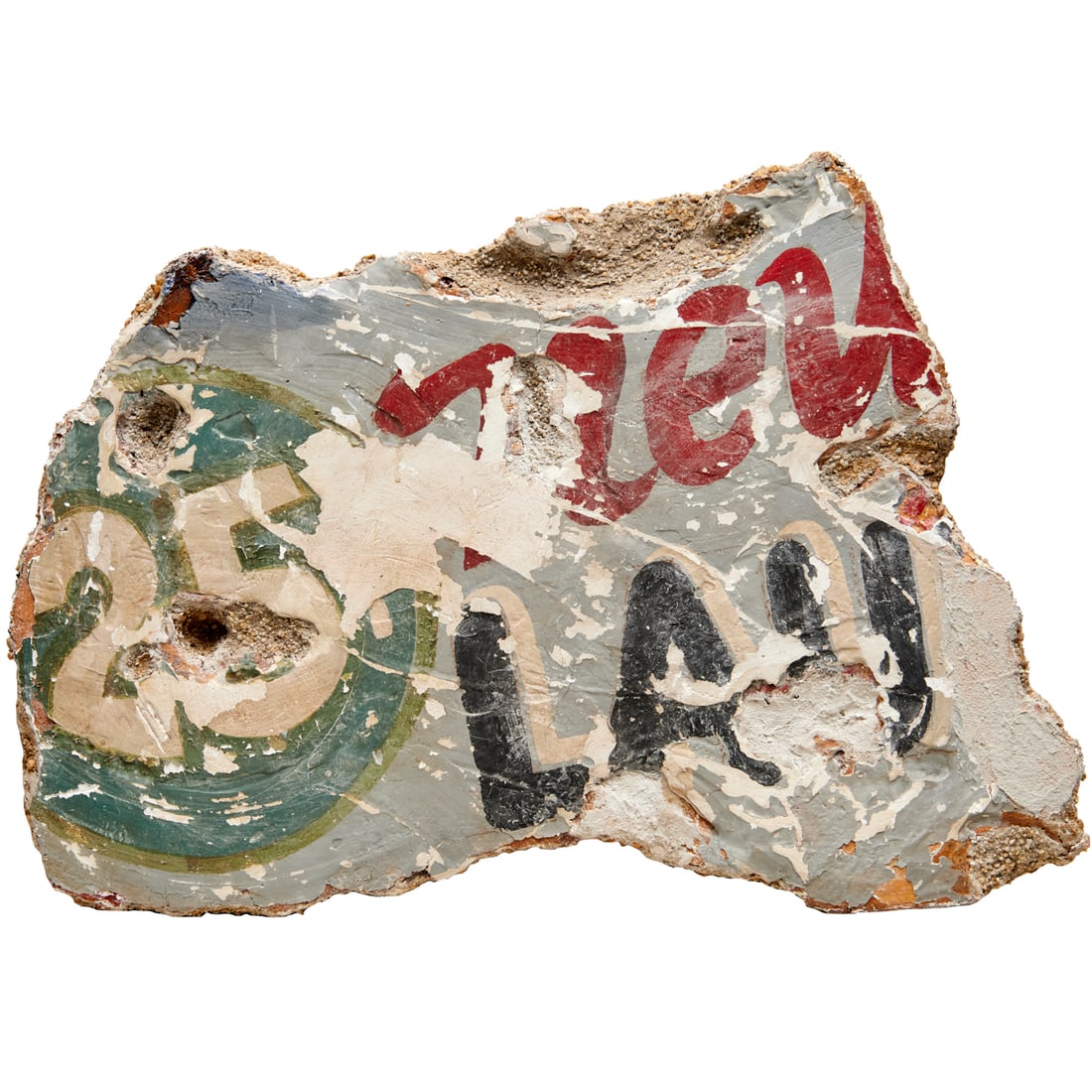 Franc Palaia, mixed media wall hanging, 1979: Franc Palaia, mixed media wall hanging, 1979, Franc Palaia (American, b. 1949), "25cent", mixed media on polystyrene, signed and inscribed verso, 23"h x 33"w x 2.5"d Provenance: A Private Collection: 