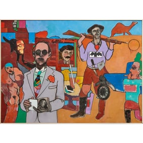 Richard Merkin, large oil on canvas, 1985