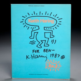 Keith Haring, exhib. catalog, signed with drawing