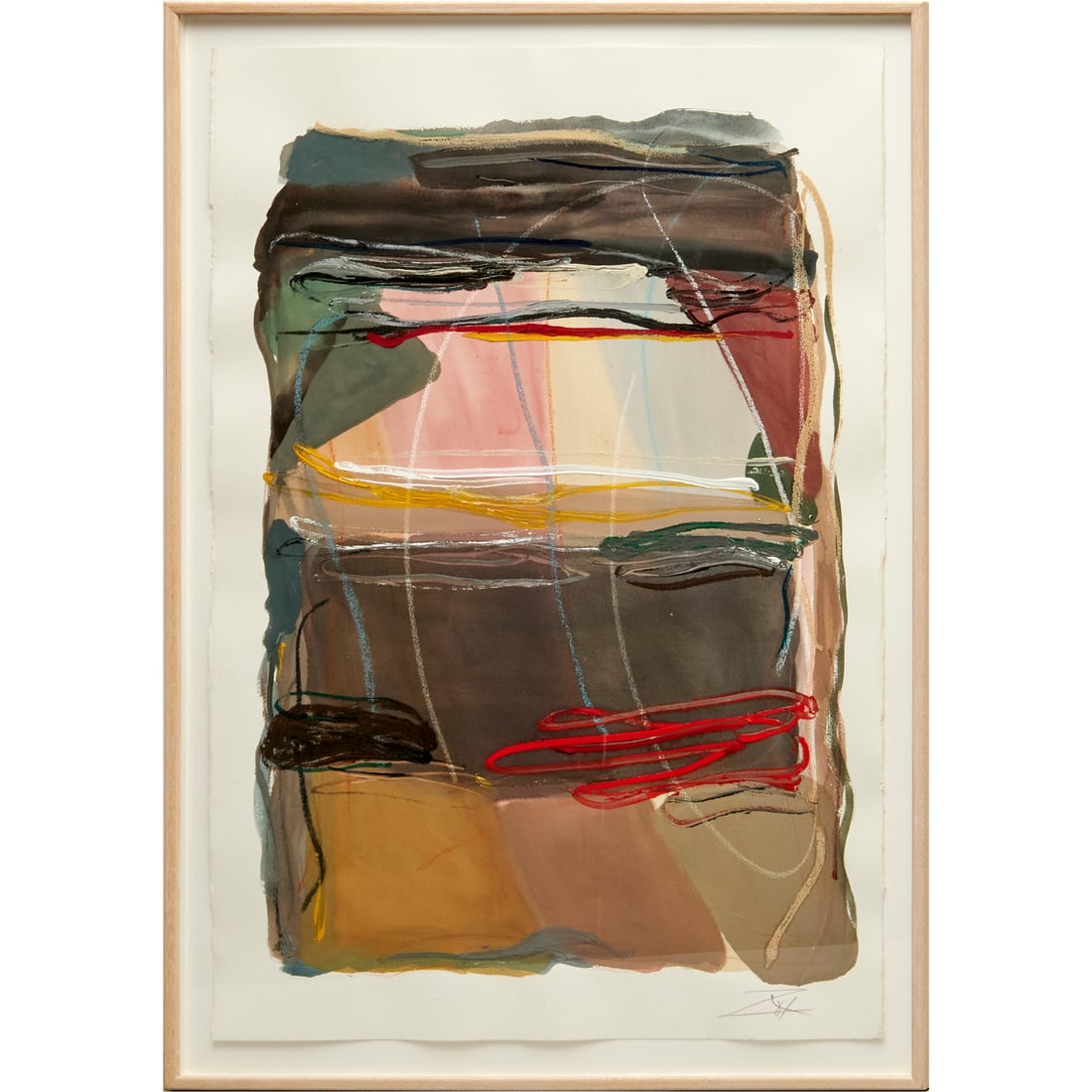 Larry Zox, large mixed media on paper (1 of 7)