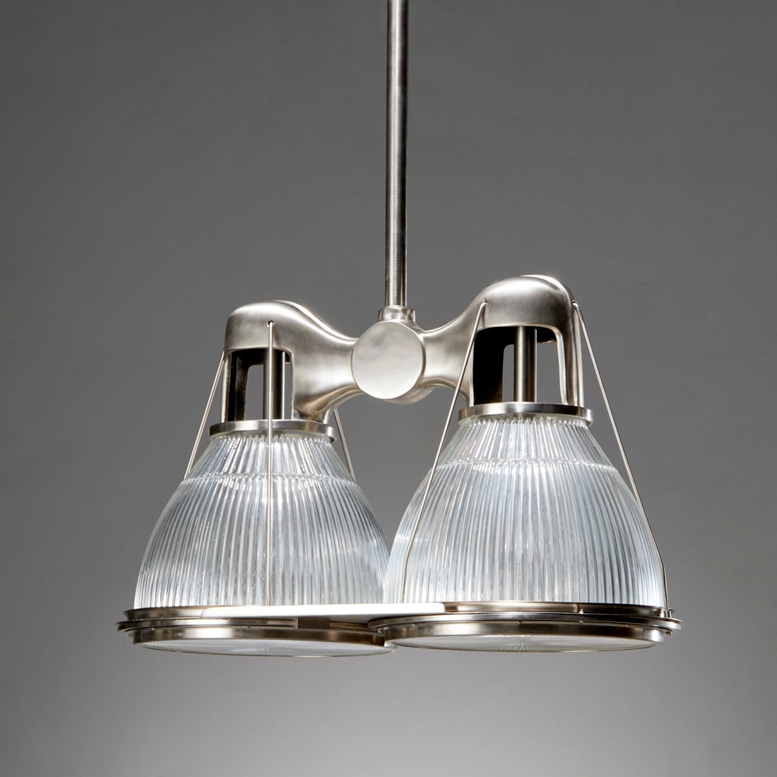 Holophane (style) double pendant lamp (1 of 6)