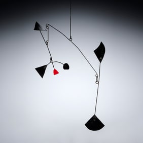 Modern School, vintage painted steel mobile