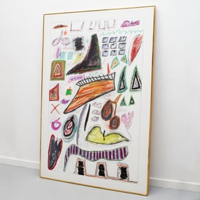 Ida Kohlmeyer, large mixed media on canvas, 1991