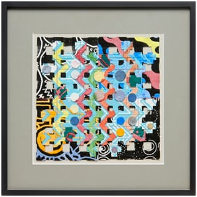 Alan Shields, mixed media on paper, 2002