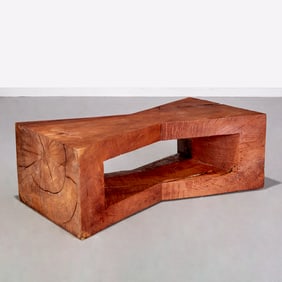 Hugo Franca (manner), wood slab coffee table