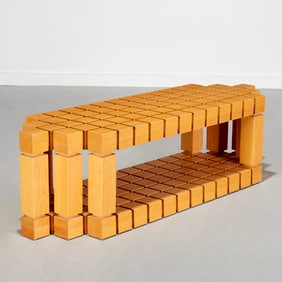 Pollaro custom woodblock coffee table