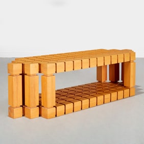 Pollaro custom woodblock coffee table