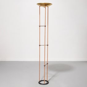 Harry Anderson, tall copper torchiere, 1990