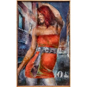 Catherine Mulligan, oil on panel, 2021