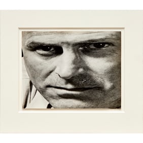 Man Ray, self portrait photograph, stamped