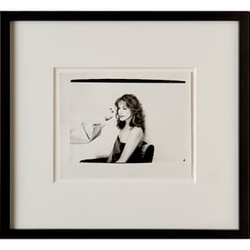 Andy Warhol, photograph, Carly Simon, stamped