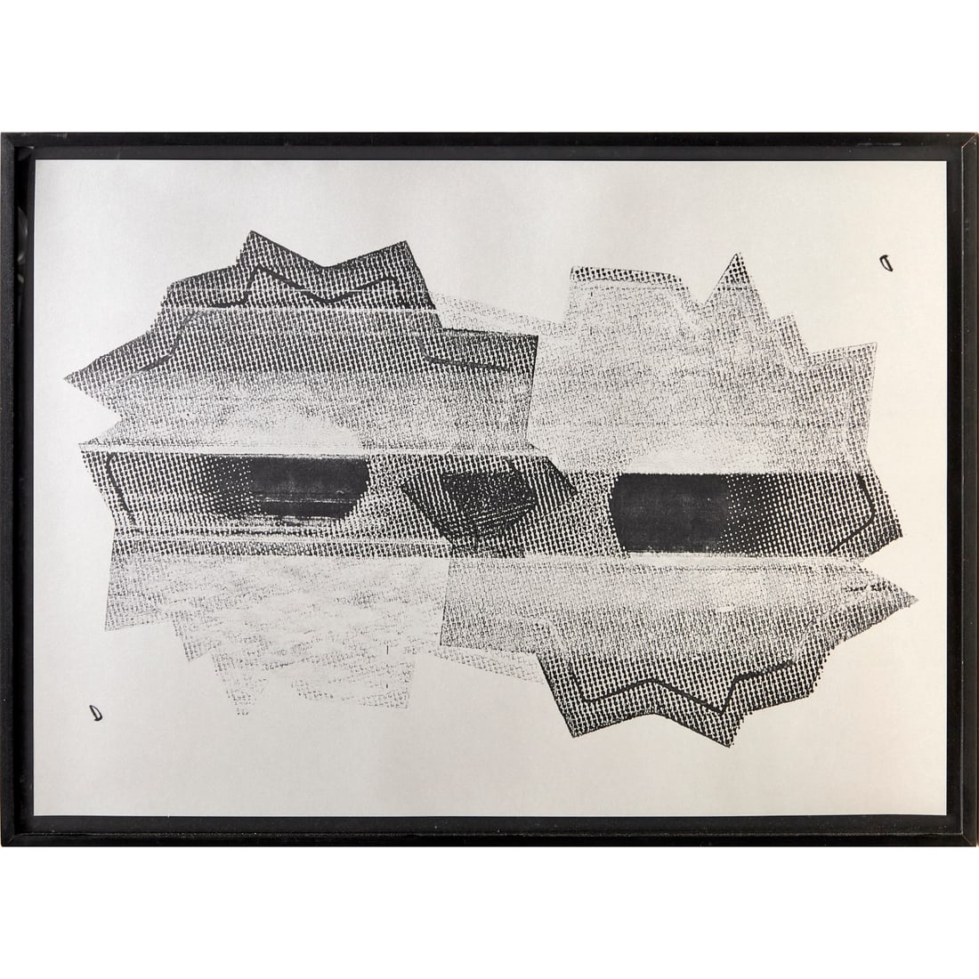 Nate Lowman, silkscreen on metallic paper: Nate Lowman, silkscreen on metallic paper, Nate Lowman (American, b. 1979), "Bullet Hole", 2010, edition of 50, no signature observed, 25"h x 35"w (sheet), 27.5"h x 37.5"w (frame) Provenance: Schiff F