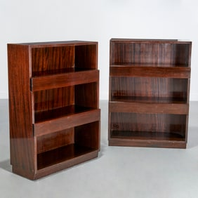 Pair Edward Wormley for Dunbar mahogany bookcases