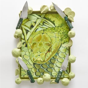 Stephanie Hier, mixed media painting, 2021