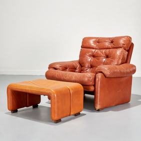 Tobia Scarpa, "Coronado" chair and ottoman