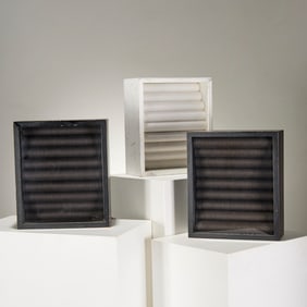 Harry Soviak, (3) mixed media, ex Feigen