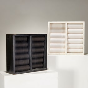 Harry Soviak, mixed media diptych, ex Feigen