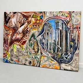 Randall Schmidt, large mixed media on canvas, 1994