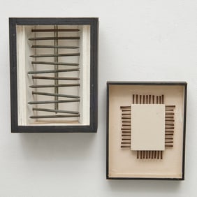 Ladislas Segy, (2) mixed media sculptures, 1966