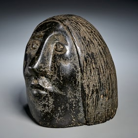 Modern School, granite bust, signed Shedden