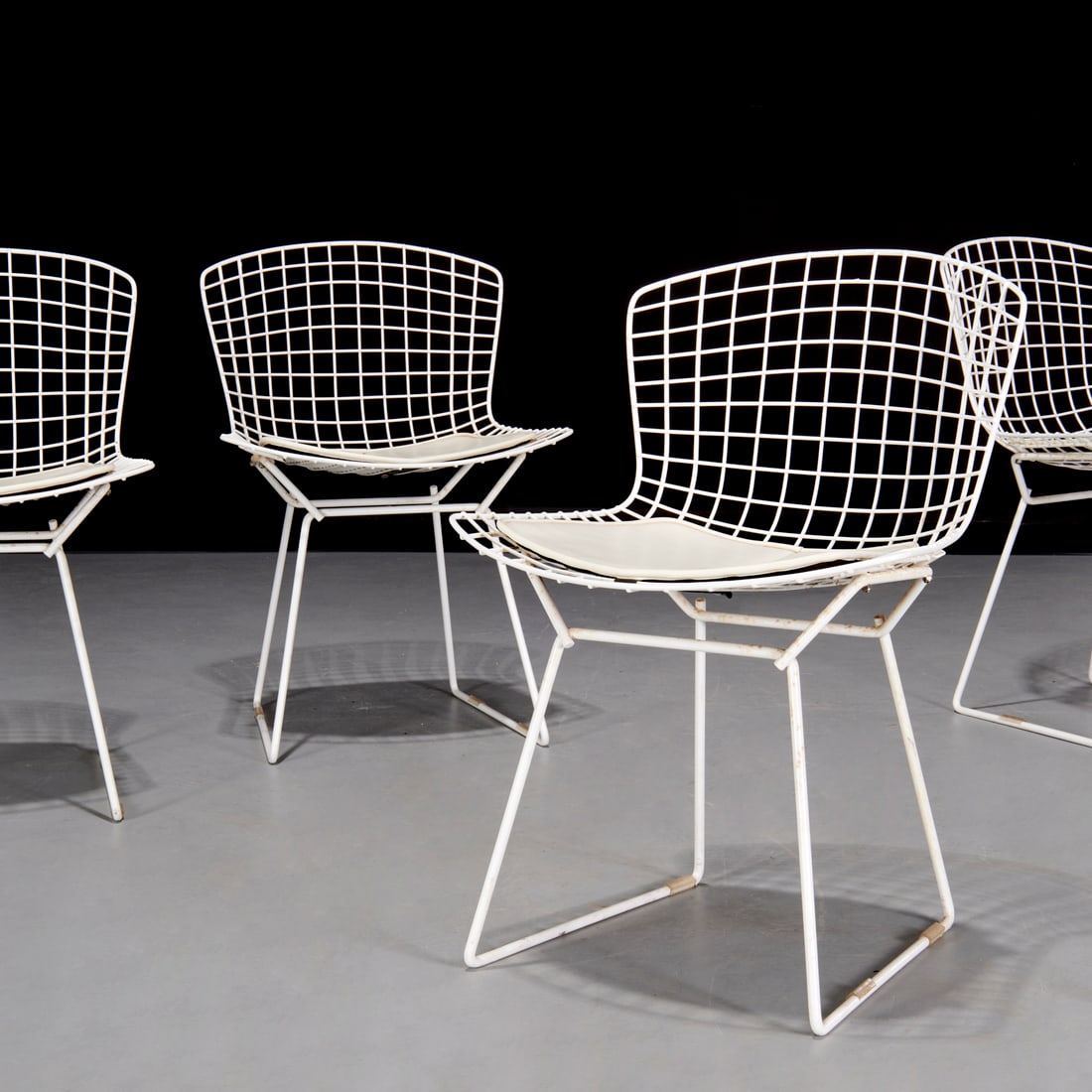 (4) Harry Bertoia for Knoll white finish chairs (1 of 6)