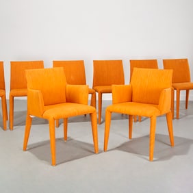 Mario Bellini for B&B Italia, (8) dining chairs