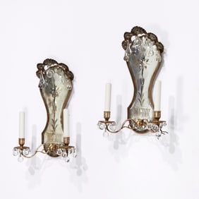 Pair E.F. Caldwell & Co (attrib) wall sconces
