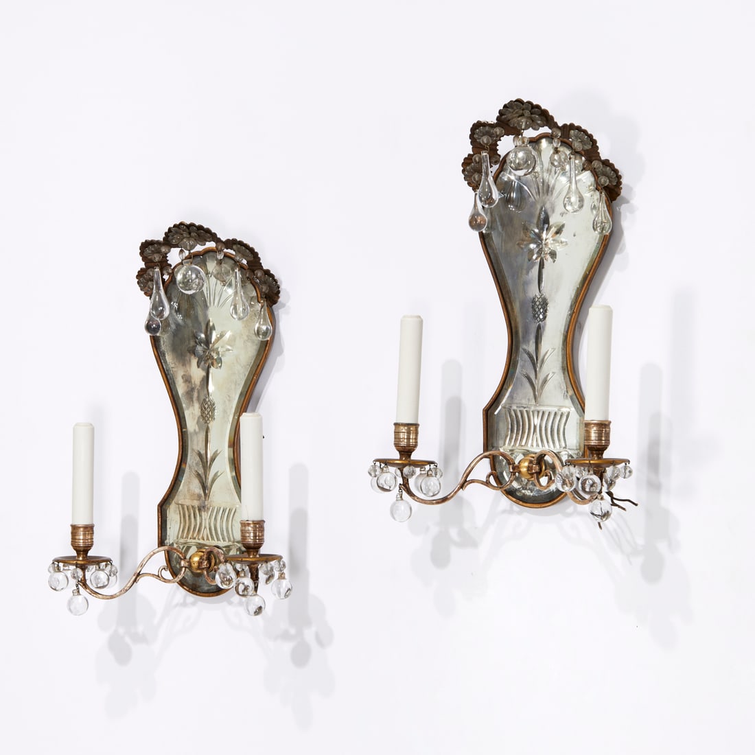 Pair E.F. Caldwell & Co (attrib) wall sconces (1 of 6)
