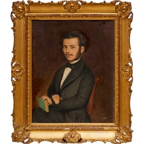 Anglo-American School, oil portrait on canvas