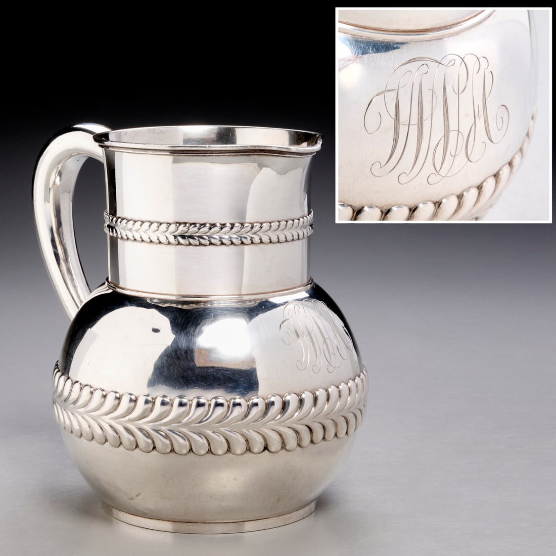 Tiffany & Co. sterling pitcher, ex Astor Family (1 of 9)