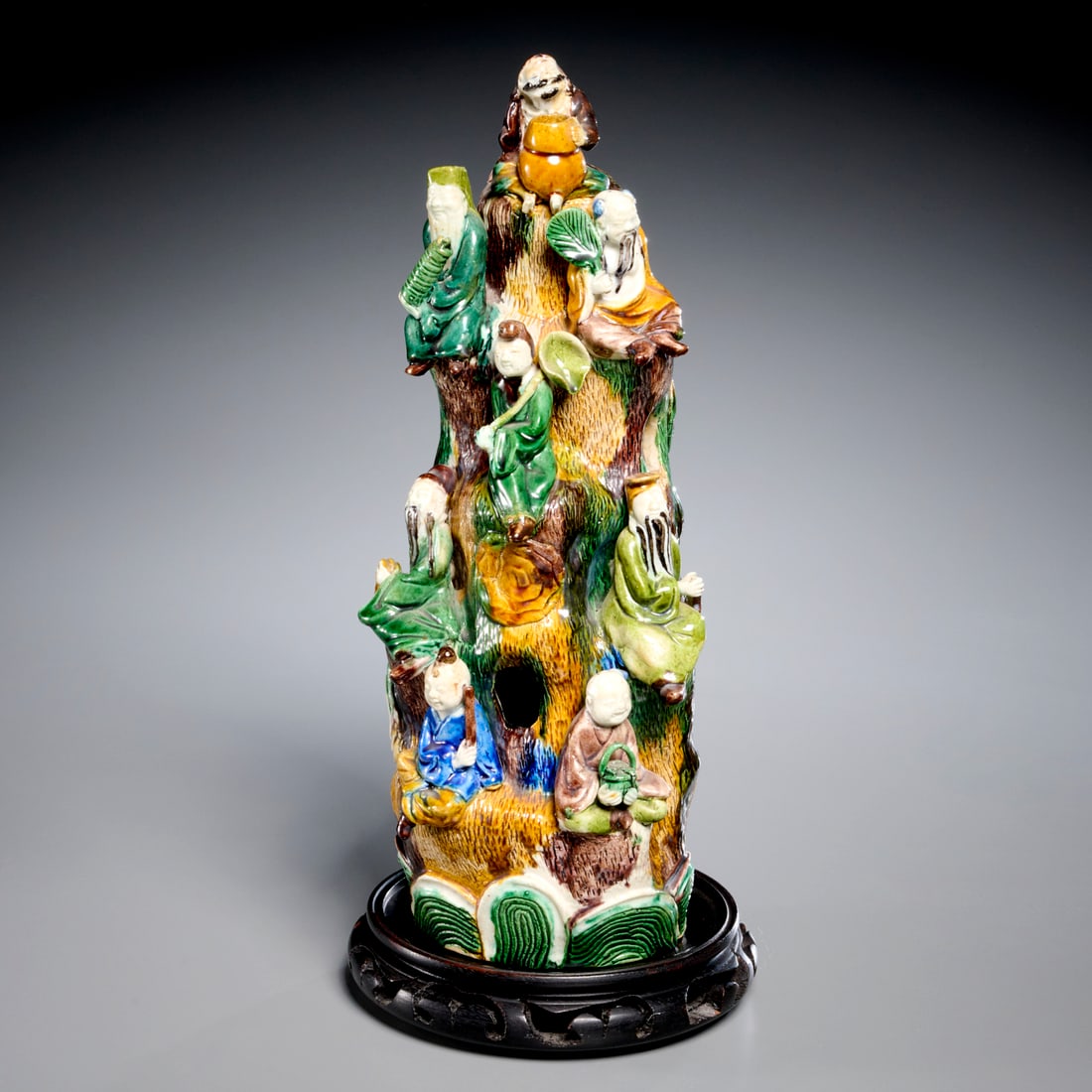 Chinese sancai Tree of Longevity lantern (1 of 7)