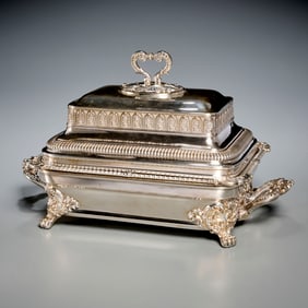 George III silver covered dish