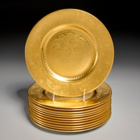 Set (12) Minton dinner plates