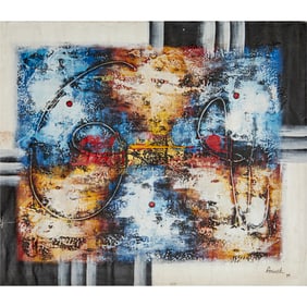 Avinash Chandra (attrib), oil on canvas, 1999