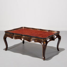 Burton Ching chinoiserie lacquer coffee table