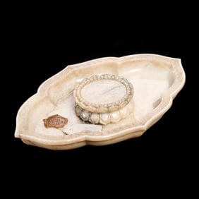 Chinese archaic jade lotus dish