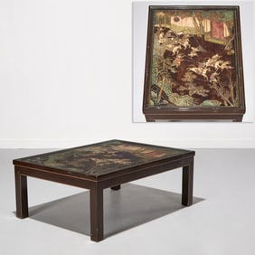 Antique Chinese coromandel panel coffee table