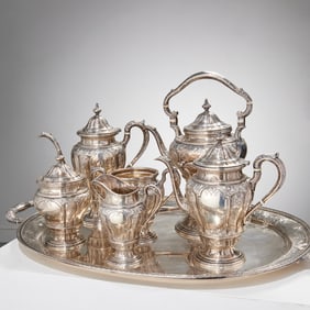 Dominick & Haff, sterling coffee service & tray