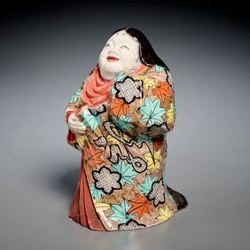 Japanese Otafuku figure, ex Warren E. Cox
