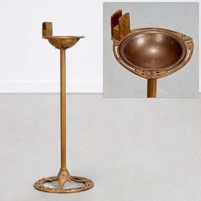 Tiffany Studios, gilt bronze smoking stand