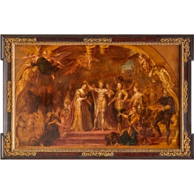 English School, oil on canvas, coronation