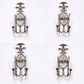 Set (4) E.F. Caldwell & Co wall sconces