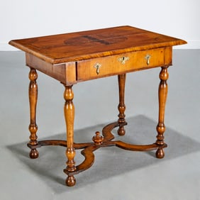 William & Mary style oyster veneer tavern table