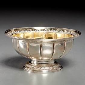 George II silver footed bowl